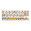 Ajazz AKC087 mechanical keyboard white yellow