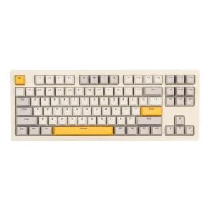 Ajazz AKC087 mechanical keyboard white yellow