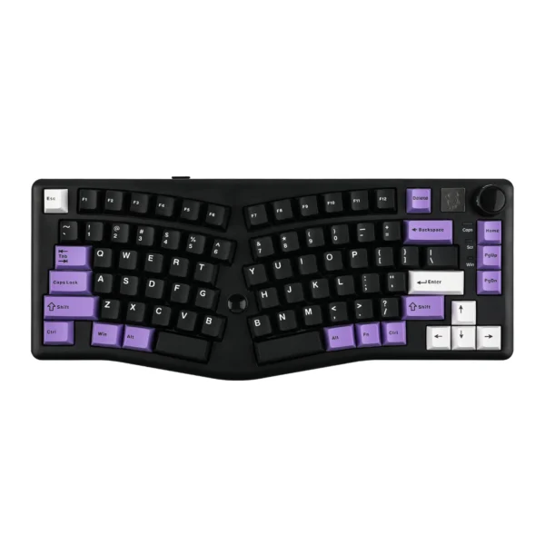 Leobog Alice A75 3-Mode Hot-Swap Ergonomic Mechanical Keyboard black purple