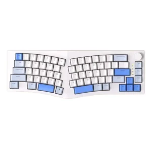 FEKER Alice80 Full Key Hot-swappable Ergonomic Mechanical Keyboard white blue