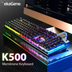 Mechanical Sensation Membrane Keyboard Wired 104-Key for Windows & iOS