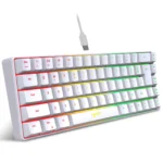 HXSJ V200 Wired K68 RGB Mini Gaming Keyboard, 19-Key white