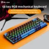 SKYLION K68 Wired 68 Keys Mechanical Keyboard with 10 Colorful Lighting Modes