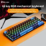 SKYLION K68 Wired 68 Keys Mechanical Keyboard with 10 Colorful Lighting Modes